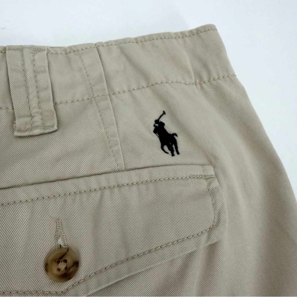 Polo Ralph Lauren Shorts Men’s 50 Big Beige Cargo Pockets Relaxed-discolored